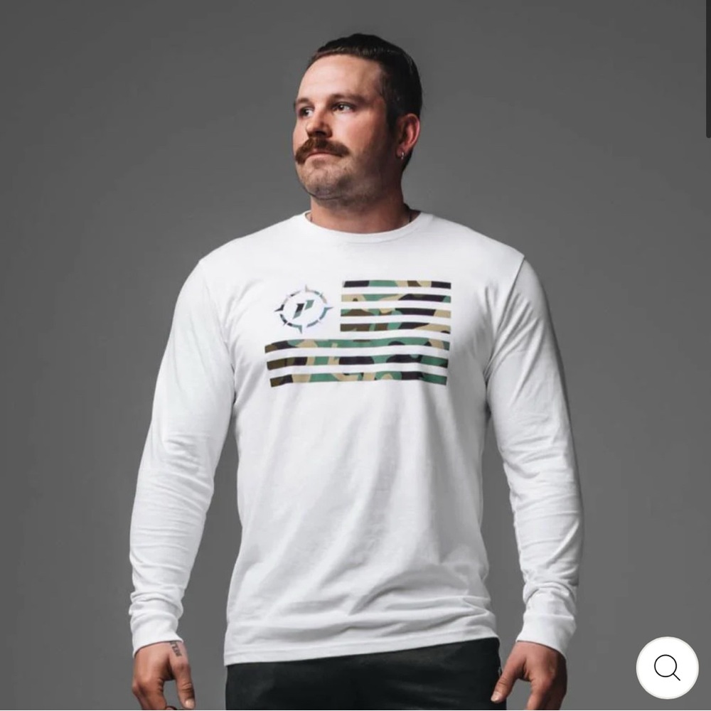 1st Phorm White Long Sleeve Compass Tee